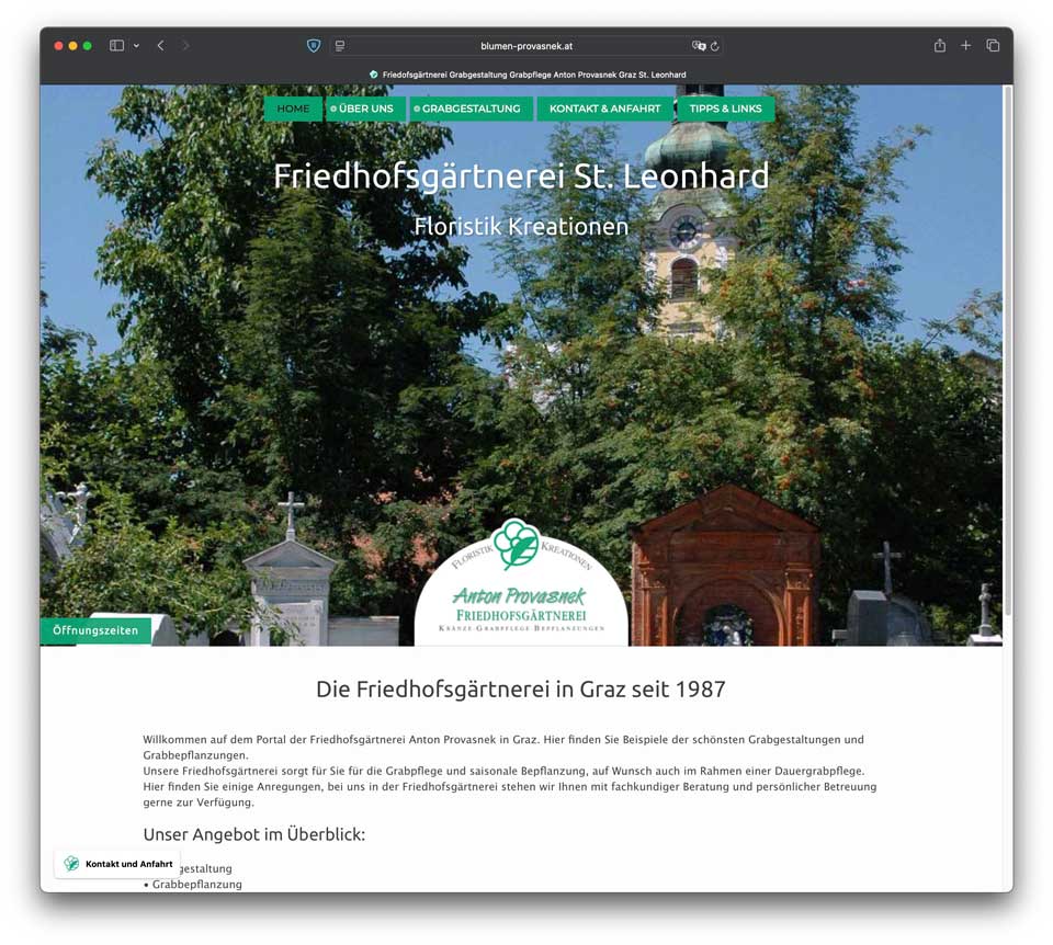 Friedhofsgärtnerei Provasnek Graz St. Leonhard
