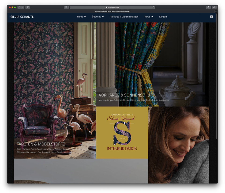 Webdesign Raumausstatterin Silvia Schantl