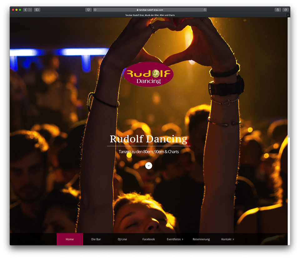 Homepage Design Rudolf Dancing