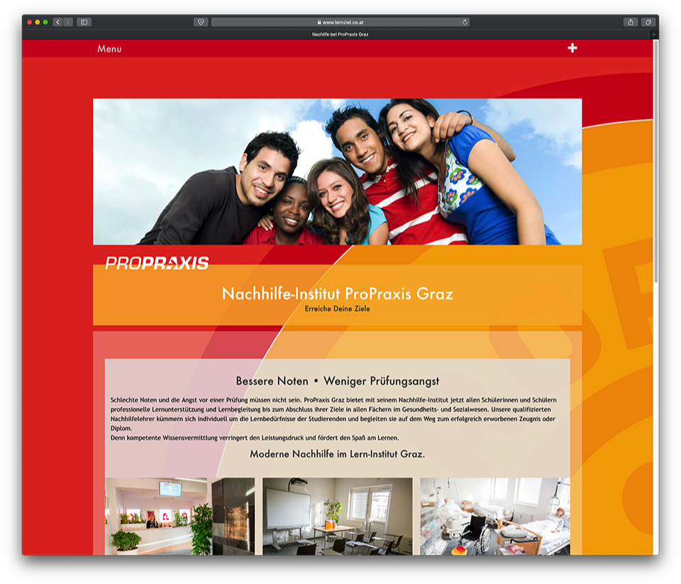 Webdesign Nachhilfeinstitut Lernziel